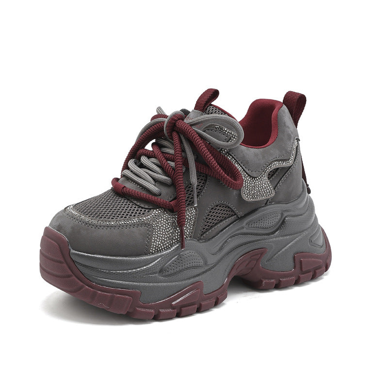 Women's Suction Mold Bottom Dad Small Versatile Sneakers