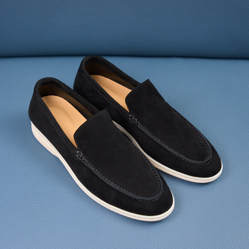 Durable Men's British Retro Slip-on Flat Loafers/doug Shoes