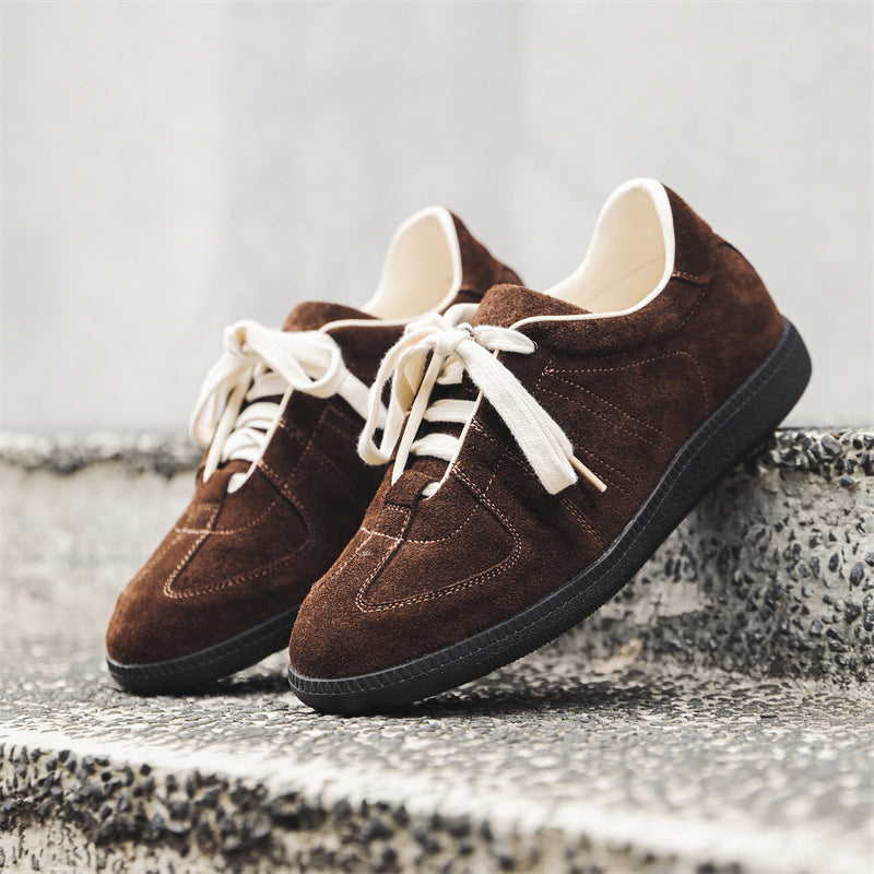 Women's & Men's Training Retro Board German Men's Casual Leather Shoes