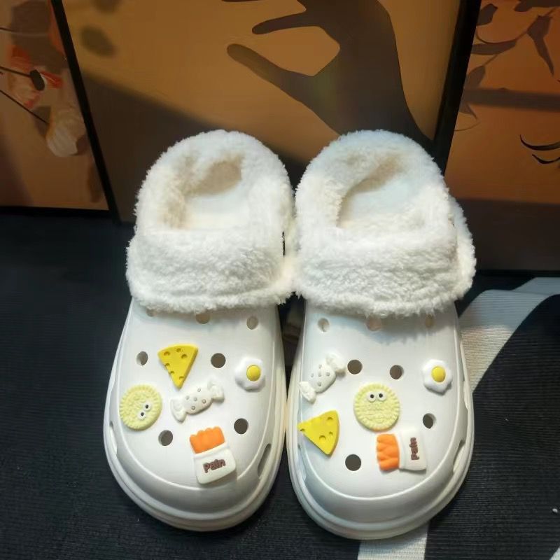 Women's Winter Fleece-lined Warm Cute Couple Cotton Home Women's Shoes