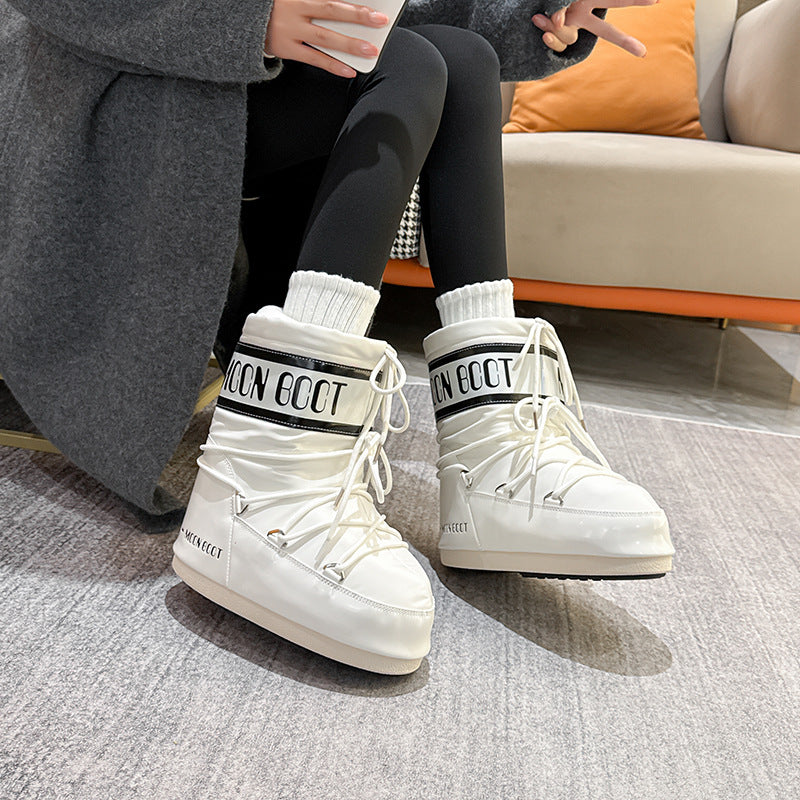 Women's Winter Thick Warm Sleeve Cotton Strap Snow Boots