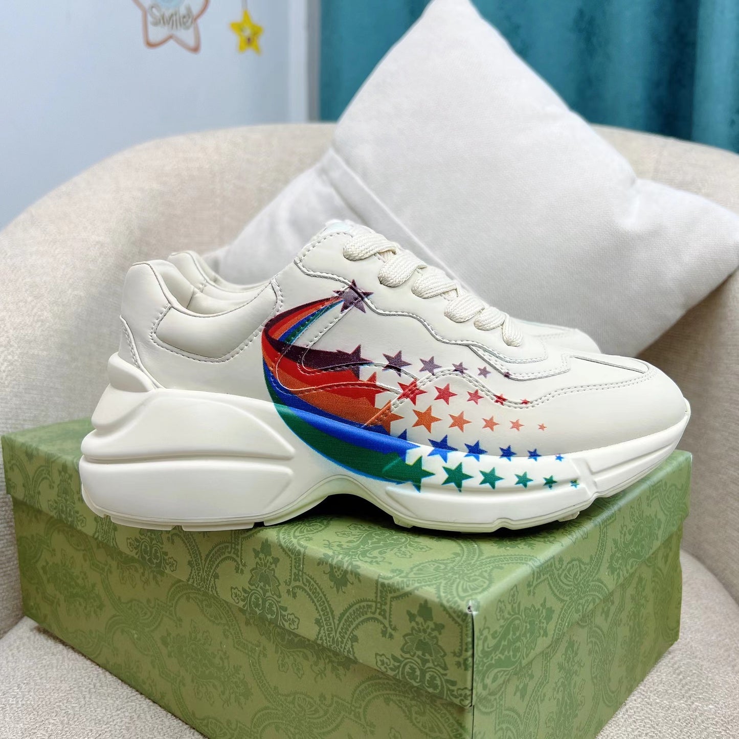 Women's & Men's Bottom Tide Genuine Style Female Height Sneakers
