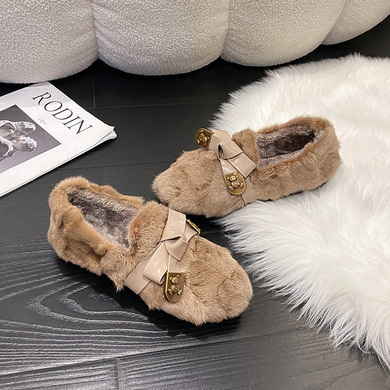 Winter Korean Style Flat Extra Thick Thermal Women's Shoes