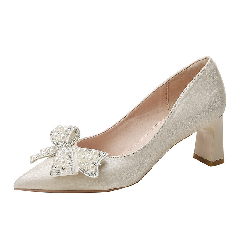 Two Wear Chinese Style Bridal Chunky Women's Shoes