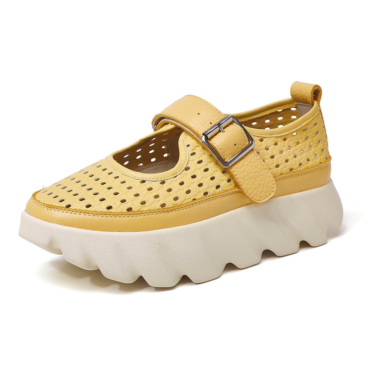 Women's Low-cut Buckle Mom Thick Bottom Soft Platform Sandals