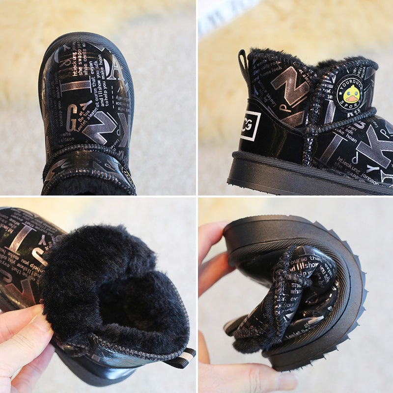 Soft Soled Veet Thickened Princess Middle Kid's Snow Boots