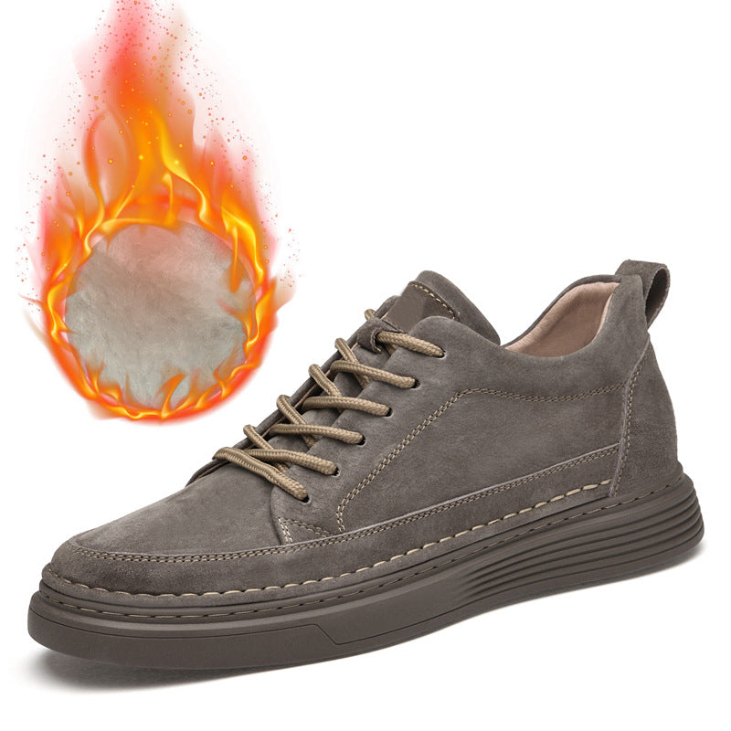 Unisex Board Suede Handmade Flat Plus Size Sneakers