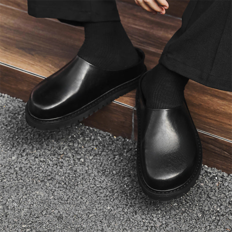 Men's Closed Toe Ugly Cute Half Slip-on Slippers