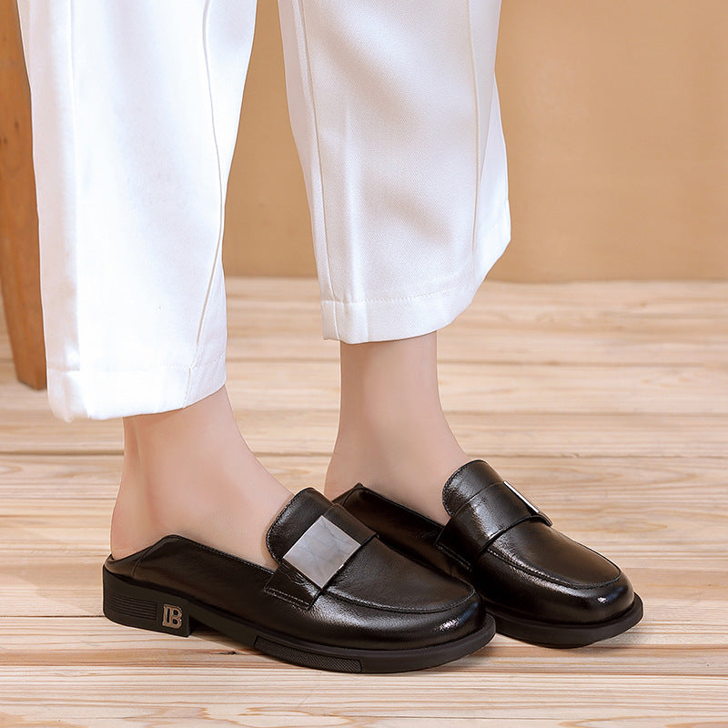 Women's Full Pumps Low Flat Soft Bottom Plus Heels