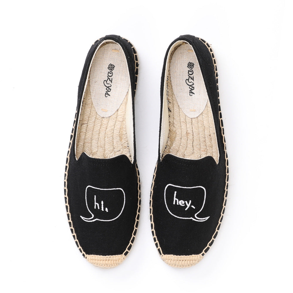 Women's Fashion Statement Temperament Fisherman Slip-on Thick Casual Shoes