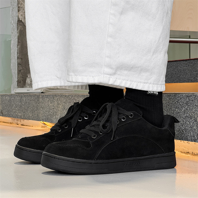 Women's & Men's High Version Platform Board Suede Matte Men's Casual Leather Shoes
