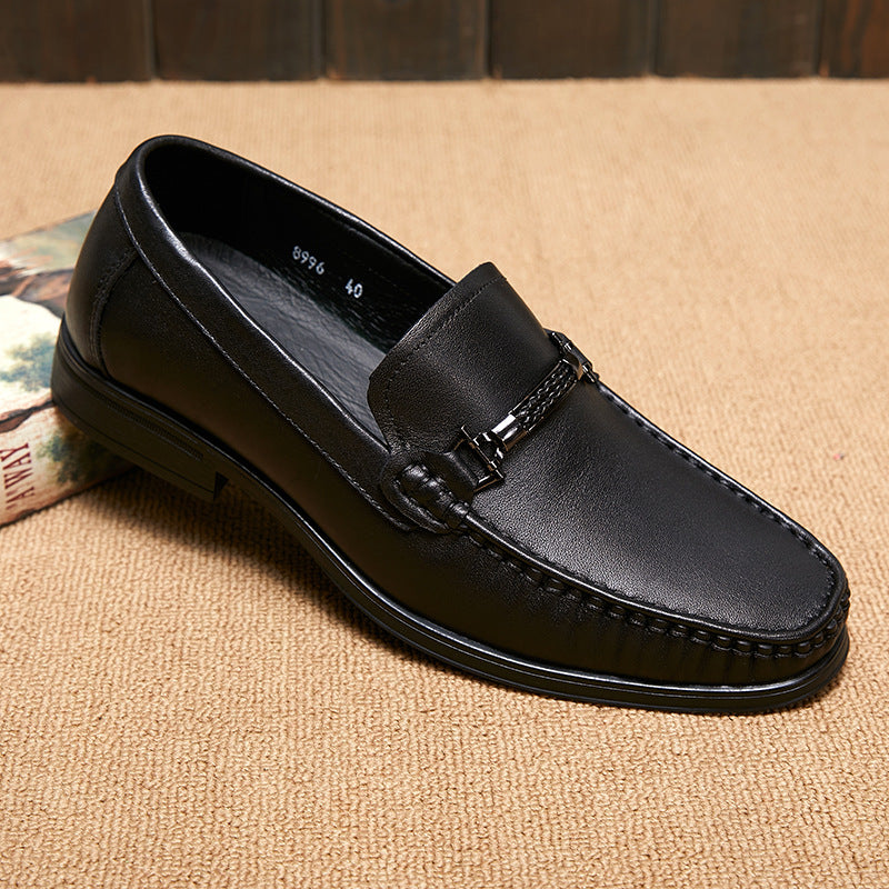 Men's Autumn Genuine Comfortable Low Slip-on Flat Casual Shoes