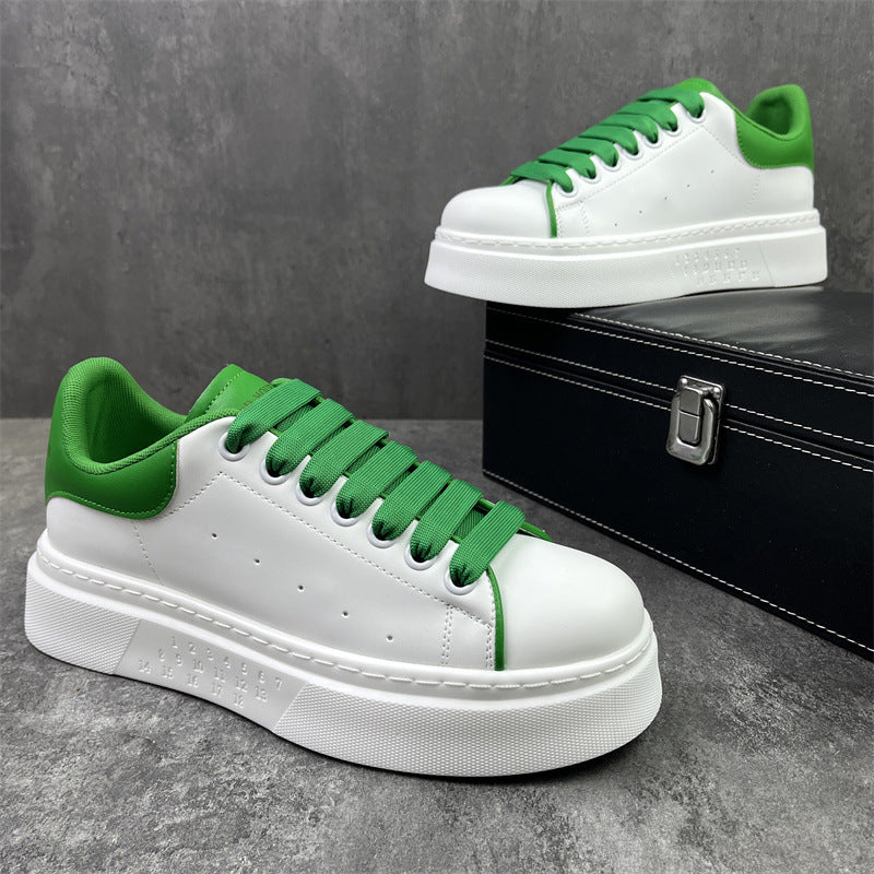 Men's Boys White Spring Platform Korean Fashion Men's Sports Shoes