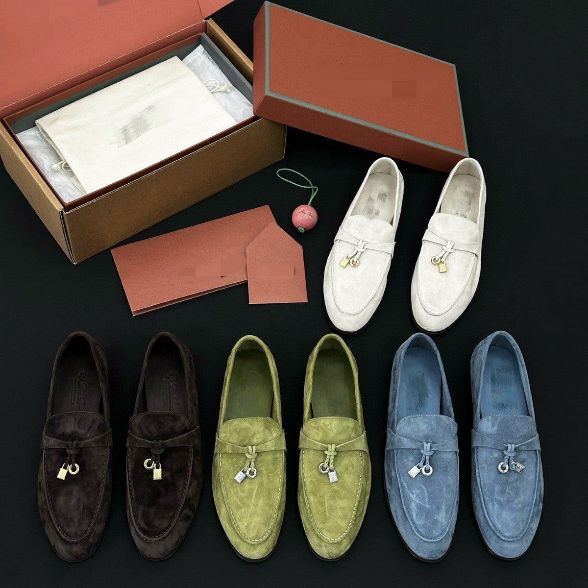 Women's Spring Original Single Genuine Retro Slip-on Tods Loafers