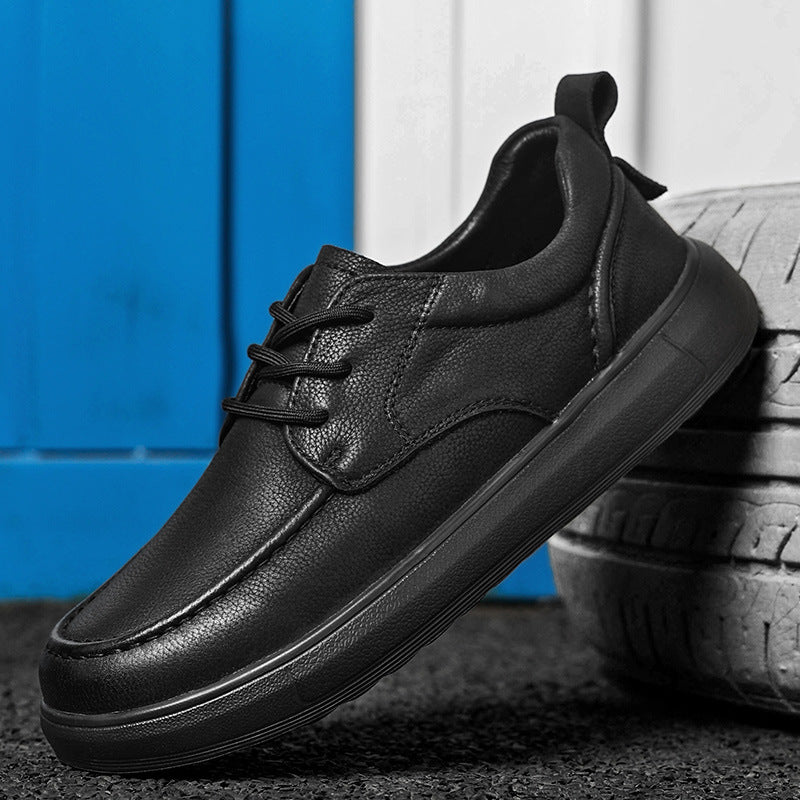 Men's Live Broadcast First Layer Cowhide Lazy Men's Casual Shoes