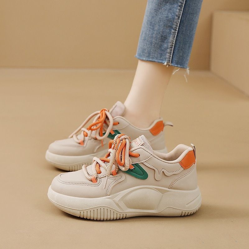 Women's Genuine Platform White Dad Spring Sneakers