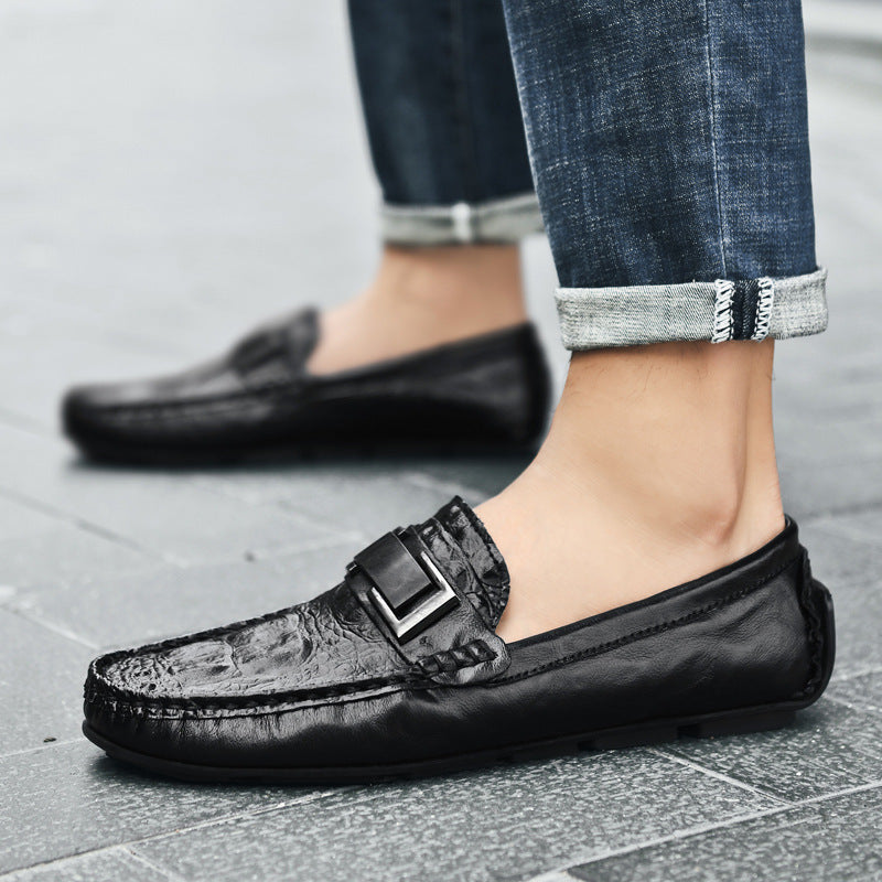 Men's Pattern Plus Size Lazy Driving British Men's Casual Shoes