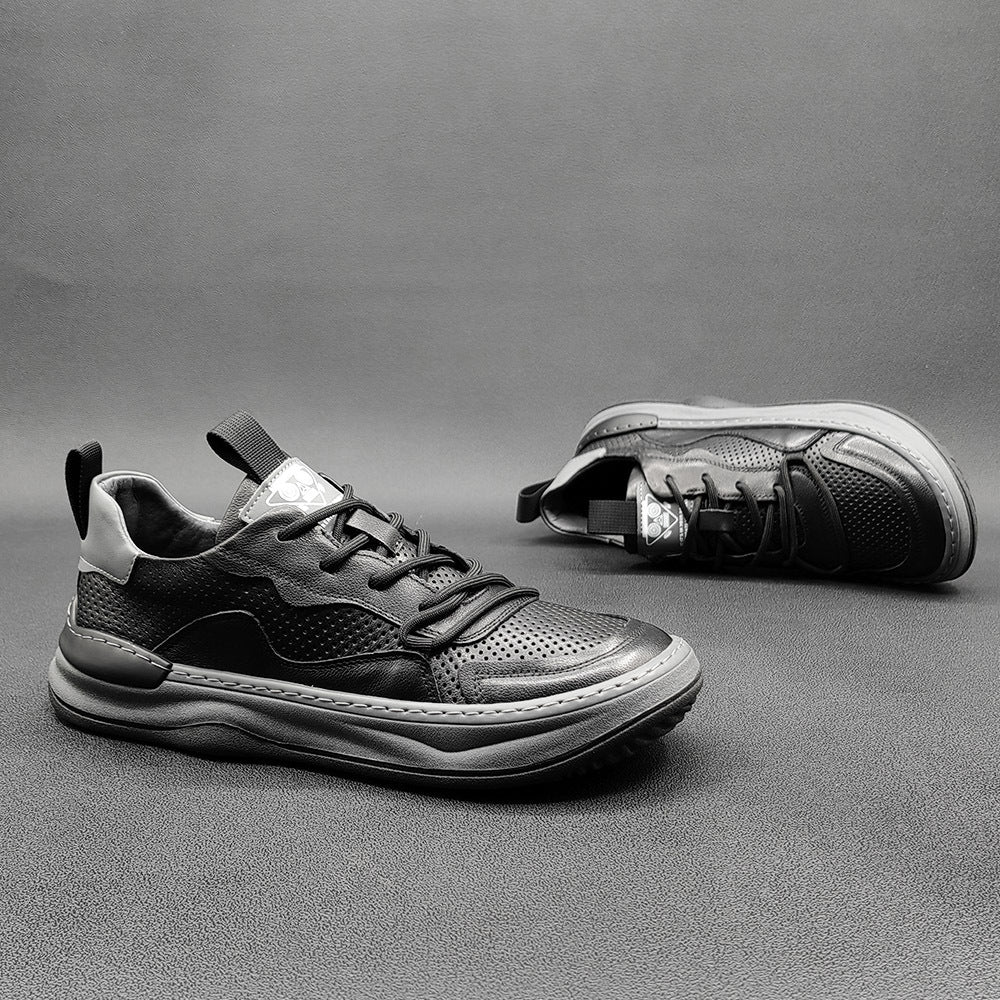 Men's Hollow Out Breathable Head Tilt Clown Men's Board Shoes