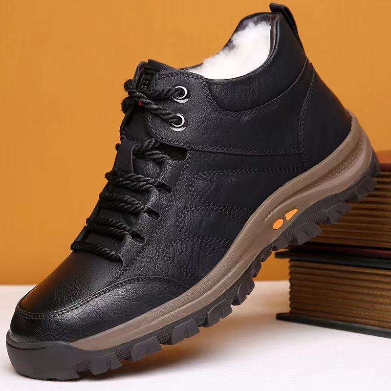 Men's Winter Cotton Outdoor Climbing Fleece-lined Warm Sneakers