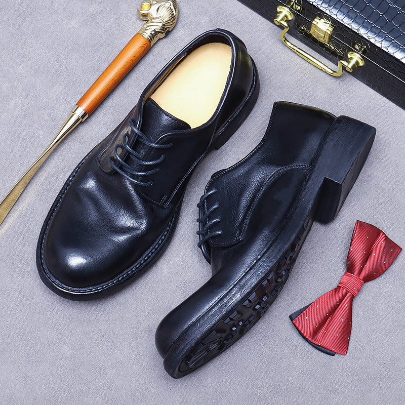 Men's Big Promotion Genuine Sole Handmade Good Year Light Luxury Men's Business Leather Shoes