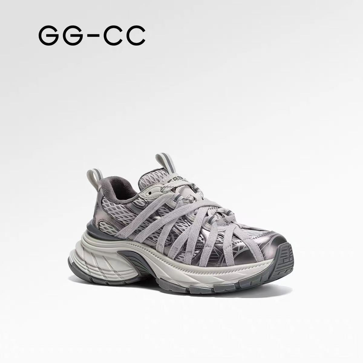 Wind Retro Distressed Binding Dad Gray Autumn Women's Casual Shoes
