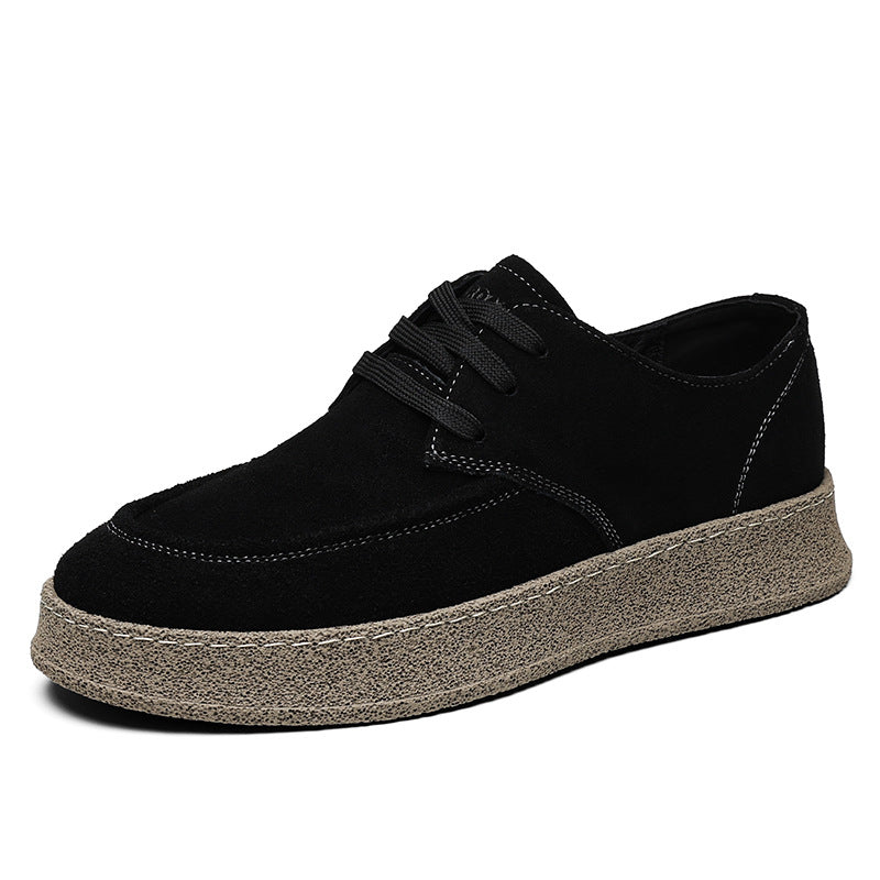 Men's Retro Suede Thick Bottom Board Sneakers