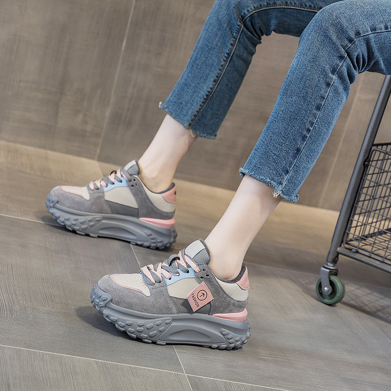 Women's Dad Korean Fashion Trendy Platform Sports Women's Casual Shoes