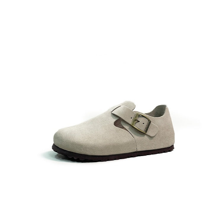 All-inclusive Lovers Genuine Cow Suede Cork Slip-on Lofter Casual Shoes