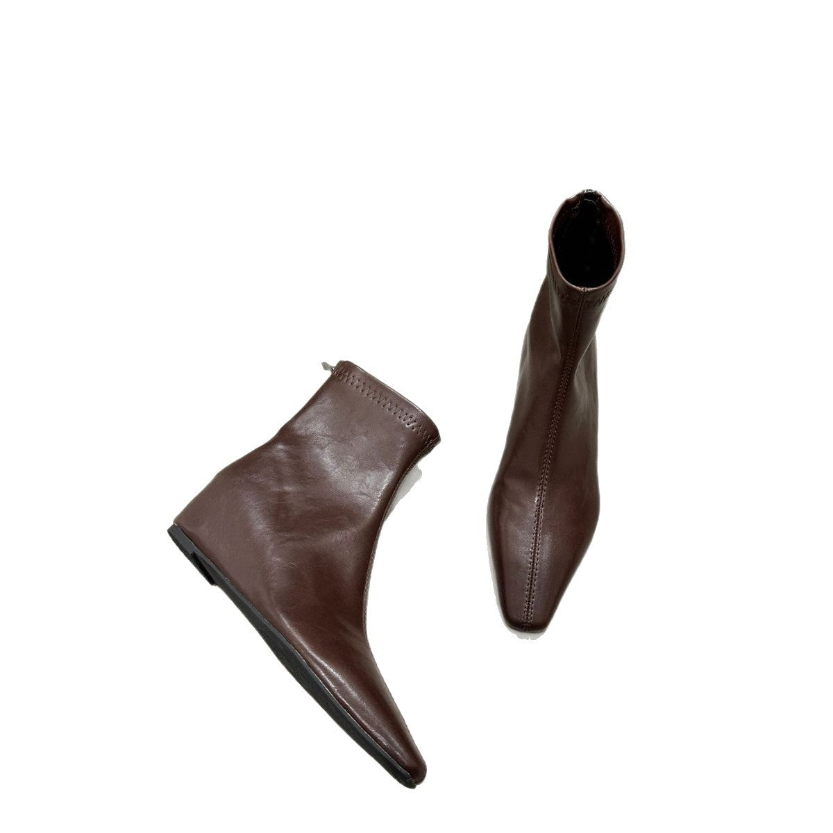Women's Pointed Ankle Simple Female Bootie French Skinny Fruit Women's Leather Boots