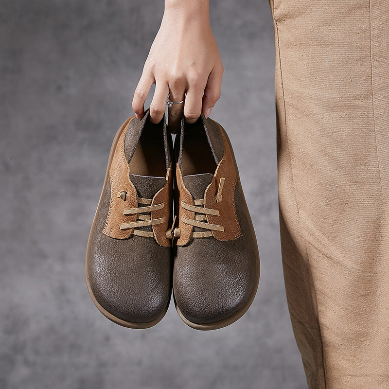 Women's & Men's Handmade Retro Round Toe Elastic Band Flat Soft Men's Shoes