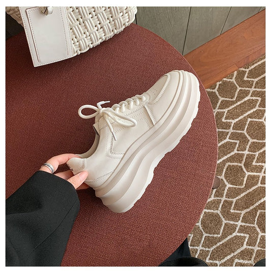 Women's Insole White Autumn Thick-soled High-grade Small Women's Casual Shoes