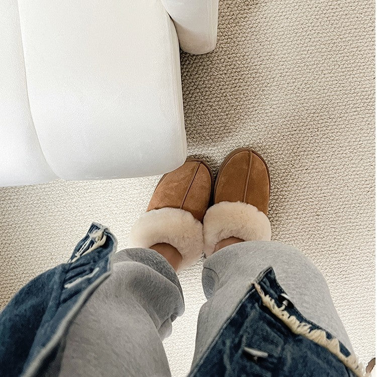 Women's Star Sheep Fur Integrated Wool Fashion Outerwear Slippers