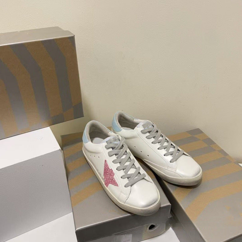 Retro Golden Goose Genuine Large Size Star Couple Korean Style Women's Casual Shoes