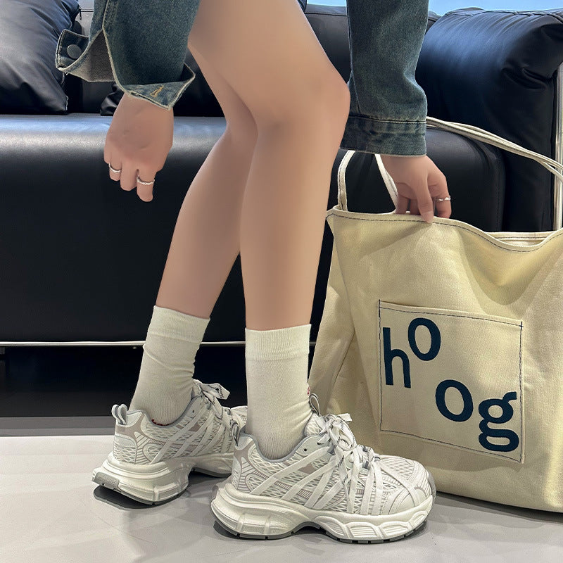 Women's Genuine Platform Dad Spring Heightened Fashion Light Sneakers