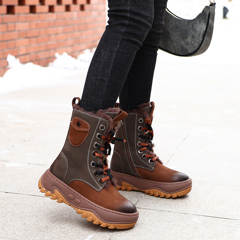 Women's Fleece-lined Thickened Cold Protection Northeast China Cotton Snow Boots