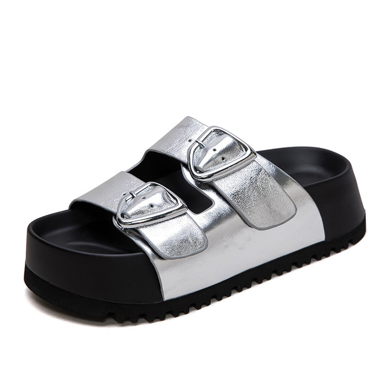 Women's Thick Bottom Korean Style Sier Outdoor Women's Shoes