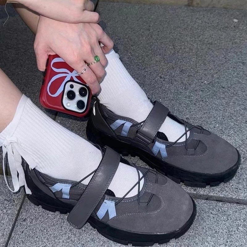Women's Style Niche Dad Vintage Mary Jane Velcro Sneakers