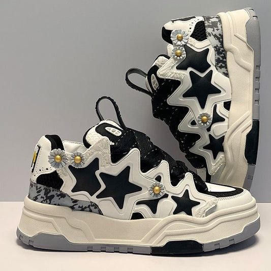 Cream Beige Bread Niche Design Unisex Sneakers