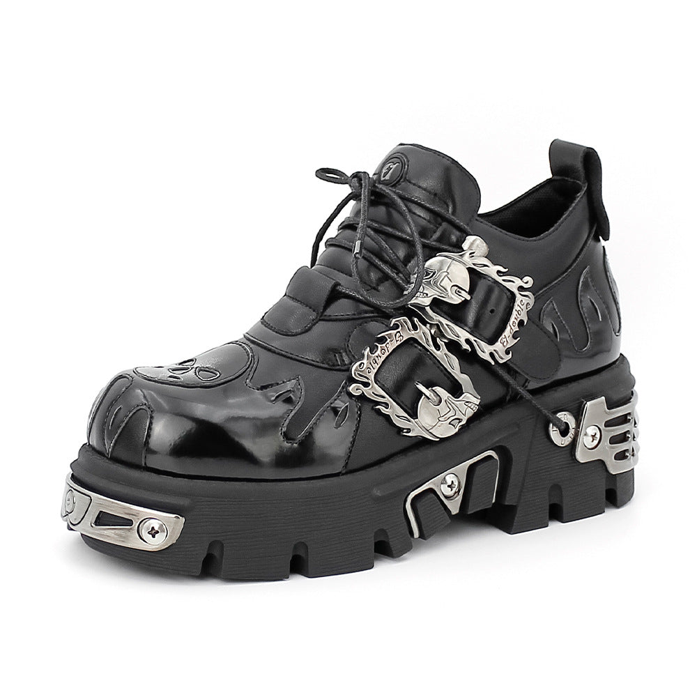 British Style Dark Punk Metal Niche Boots