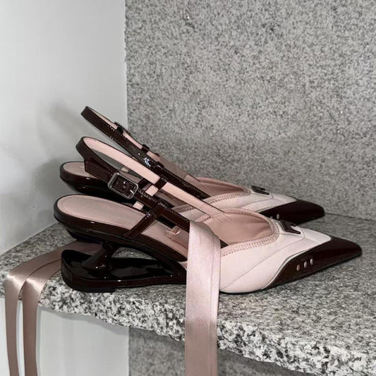 Women's Version Niche Design Suspension Pointed High Summer Black Women's Fashion Shoes
