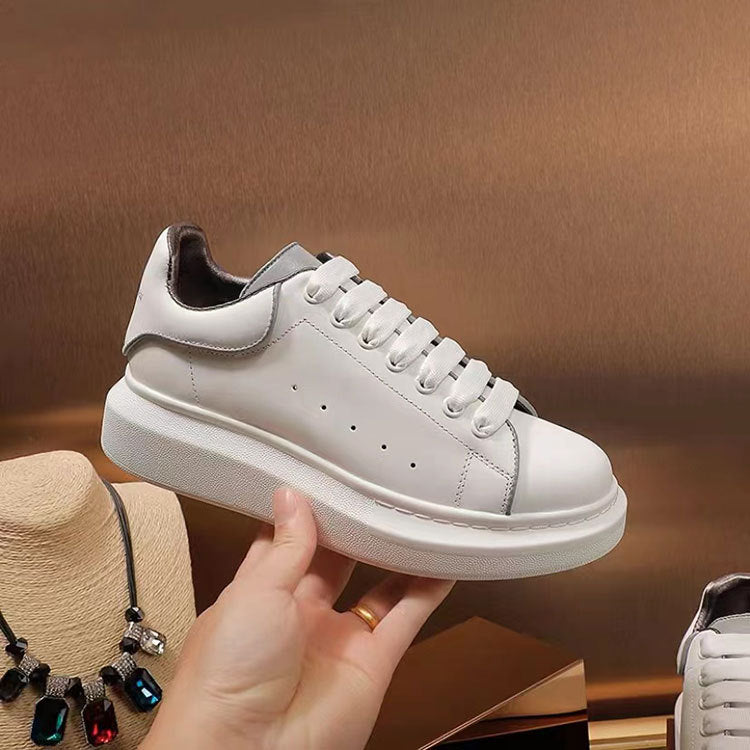 Women's & Men's White Summer Platform Height Increasing Insole Genuine Women's Casual Shoes