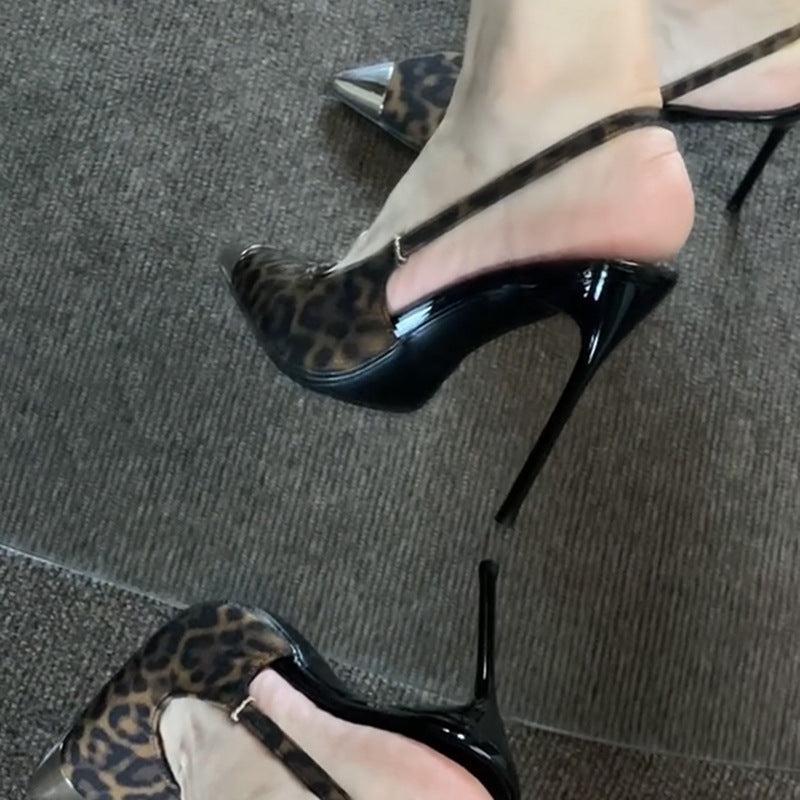 Women's Strap Metal Toe Cap Sexy Adult Lady Like Woman Temperament Sandals