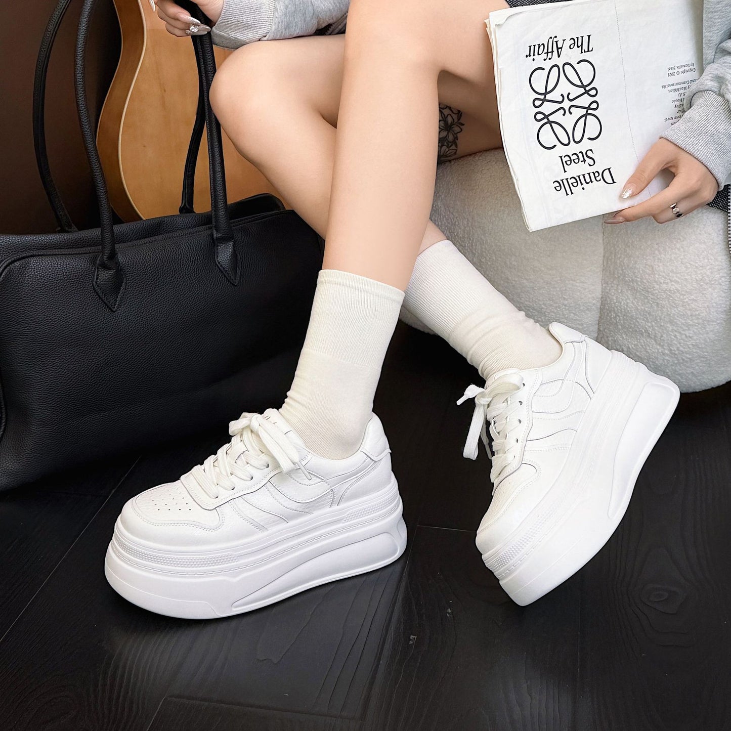 Women's Thick Bottom Height Increasing Insole Dad Small Women's Casual Shoes
