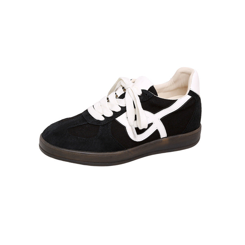 Women's Grape Mom Spring Genuine Breathable Red German Training Round Casual Shoes