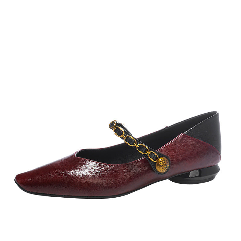 Vintage Mary Jane Female Square Toe Women's Shoes