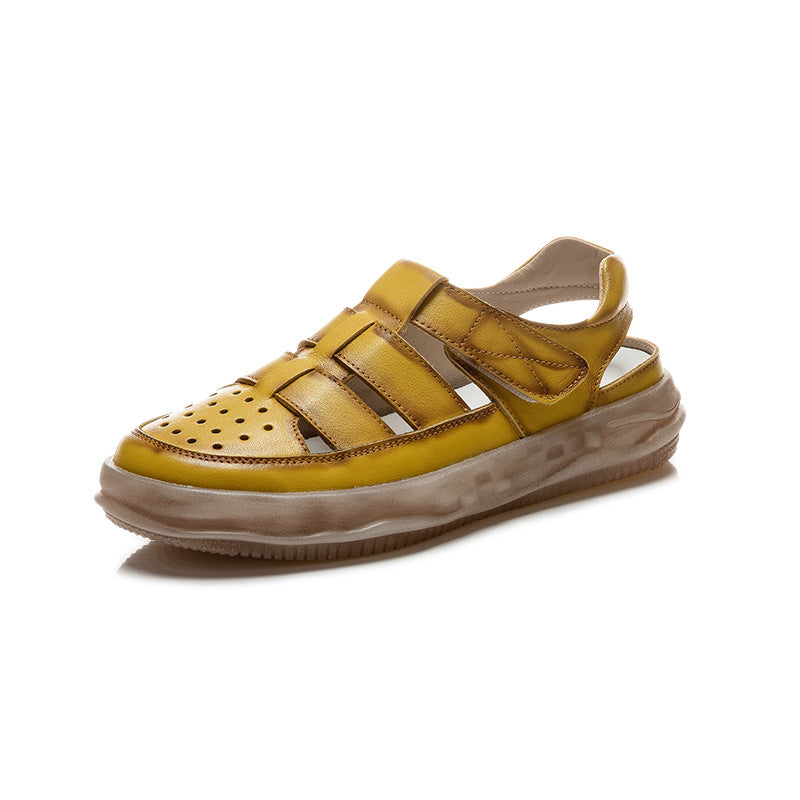 Women's Genuine Retro Breathable Summer Hollowed Toe Sandals