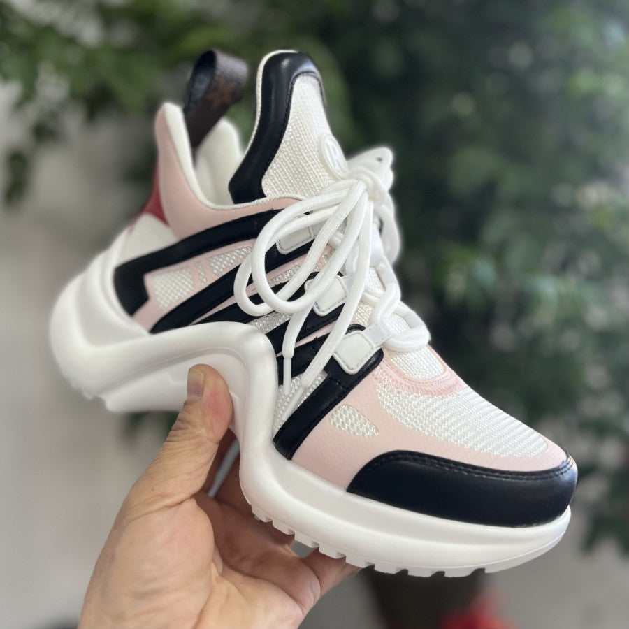 Women's Bow-shaped Dad Platform Height Increasing Breathable Casual Shoes