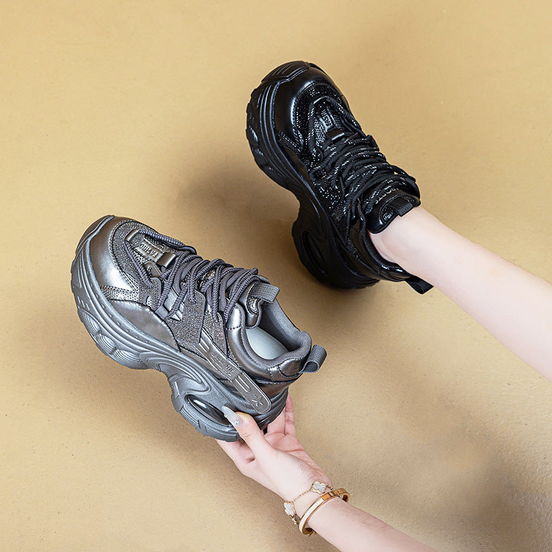 Women's Daddy Autumn Platform Lightweight Height Increasing Men's Shoes