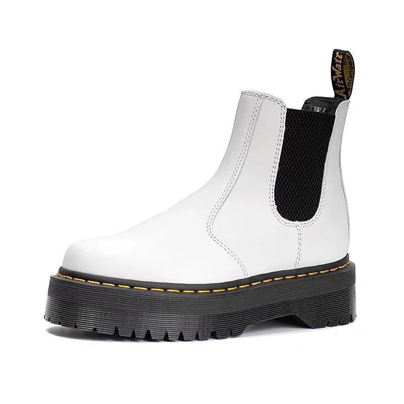 Women's & Men's Elastic Slip-on Chelsea British Thick Bottom Casual Shoes