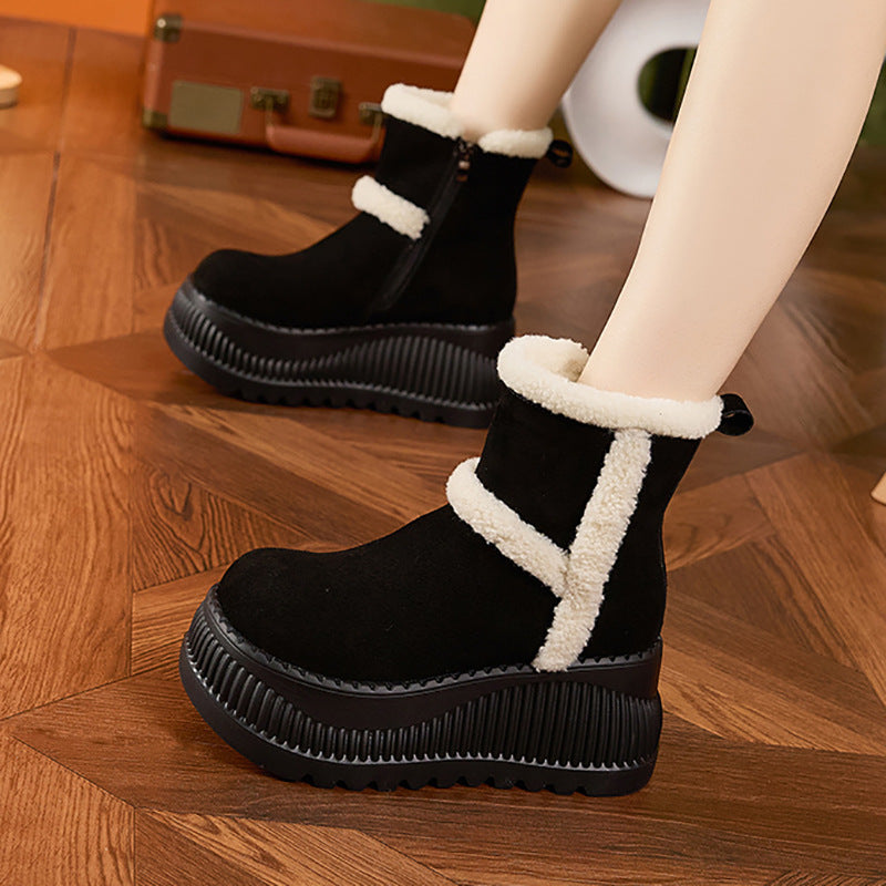 Women's Winter Plus Veet Warm Cotton Height Snow Boots